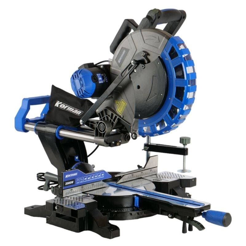 Scie à onglet radiale 2000W 305 mm laser double inclinaison Korman