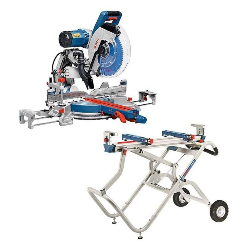 Bosch Professional - Scie à onglet radiale bosch 0615990EH4 - gcm 12 gdl Professional + Support de travail gta 2500 w Professional