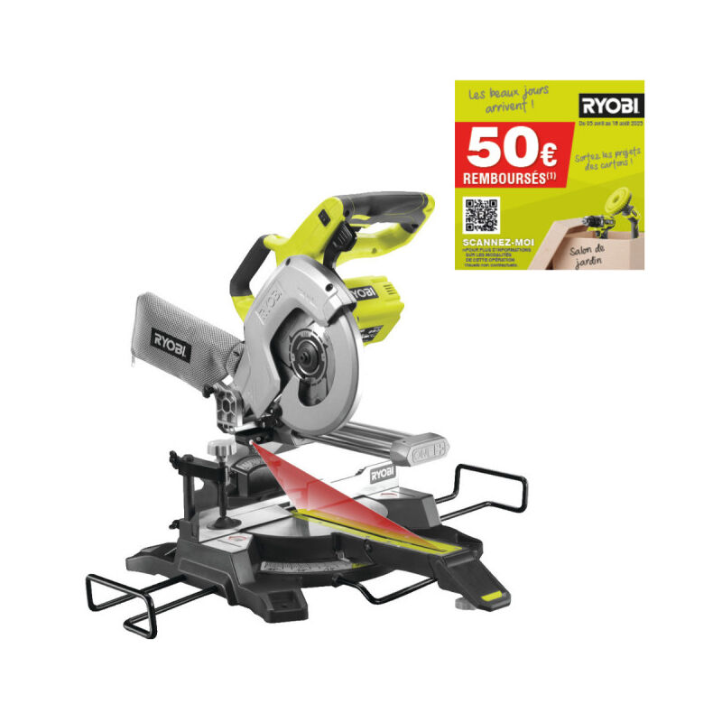 Scie à onglet radiale Ryobi 18V One Plus - sans batterie ni chargeur - R18MS216-0
