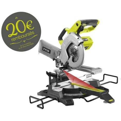 Scie à onglet radiale RYOBI 18V One Plus - sans batterie ni chargeur R18MS216-0