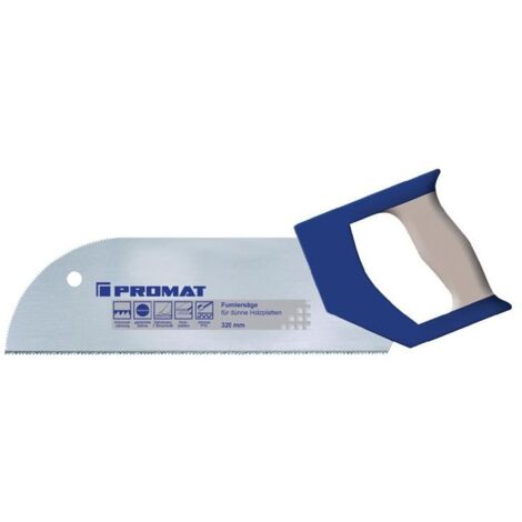 Scie à placage longueur de lame 325 mm dents par po. 15 Poignée confort bicomposant pour panneaux de bois minces PROMAT