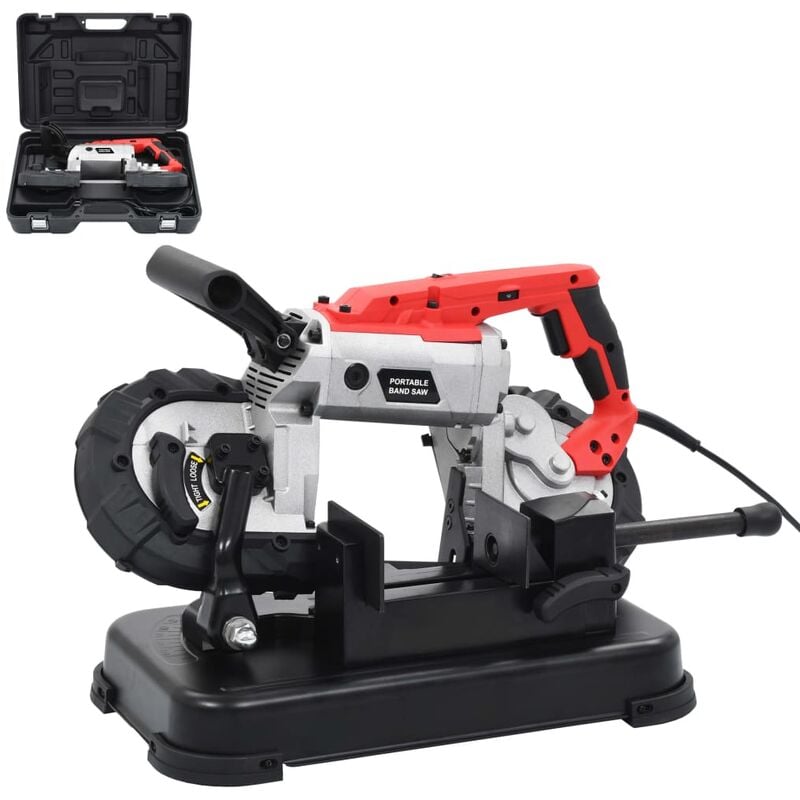 Vidaxl - Scie à ruban avec base et mallette portable Acier