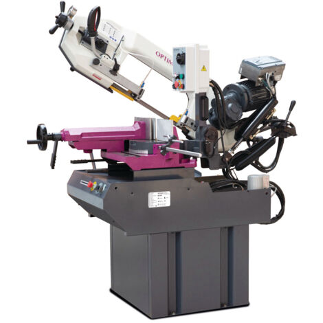 Scie à ruban pour métaux -45°/+60° capacité ronde 255 mm 1,5 kW 400V variateur 15-100 m/min rapporteur d'angle Optisaw SD310V