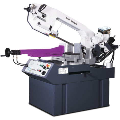 Scie à ruban semi-automatique pour métaux -45/+60° capacité 355 mm 3 kW 400V variateur de fréquence 15-100 m/min Optisaw SD500AV 400V