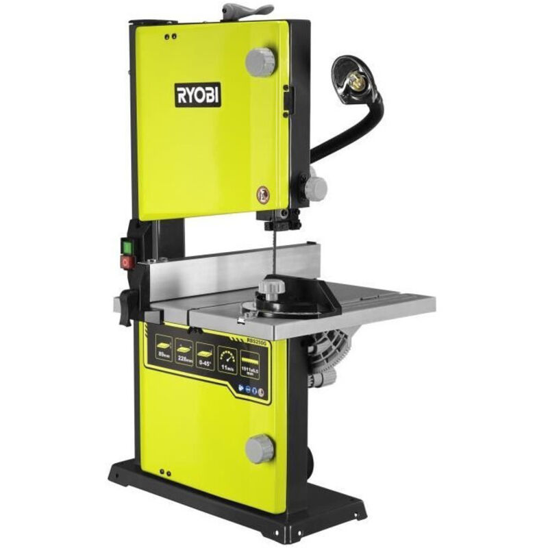 Scie a ruban RYOBI Largeur de passe 228 mm Capacité de coupe 228mm Lampe de travail intégrée