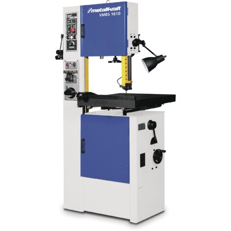 Scie à ruban verticale pour métaux hauteur de coupe 255 mm col-de-cygne 396 mm 1,5 kW 400V vitesses variables Metallkraft VMBS1610