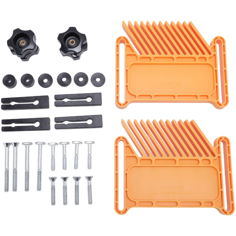 Rosvola - Scie à Table Plume, 2Pcs Jaune Table à bois Scie Accessoires Plumes, Plume Planche pour Toupie Clôtures Table Scie Clôture