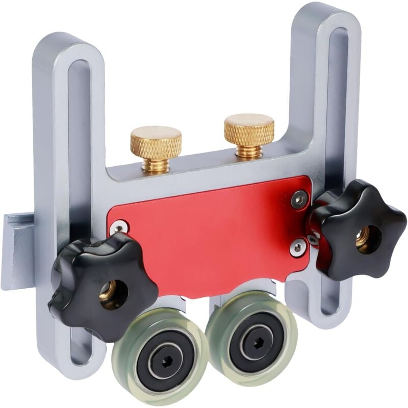 Rosvola - Scie à Table Stock Rouleau Travail du Bois Double Roue Coulissante Guide D'alimentation Rouleau Plume Conseil Outil Auxiliaire