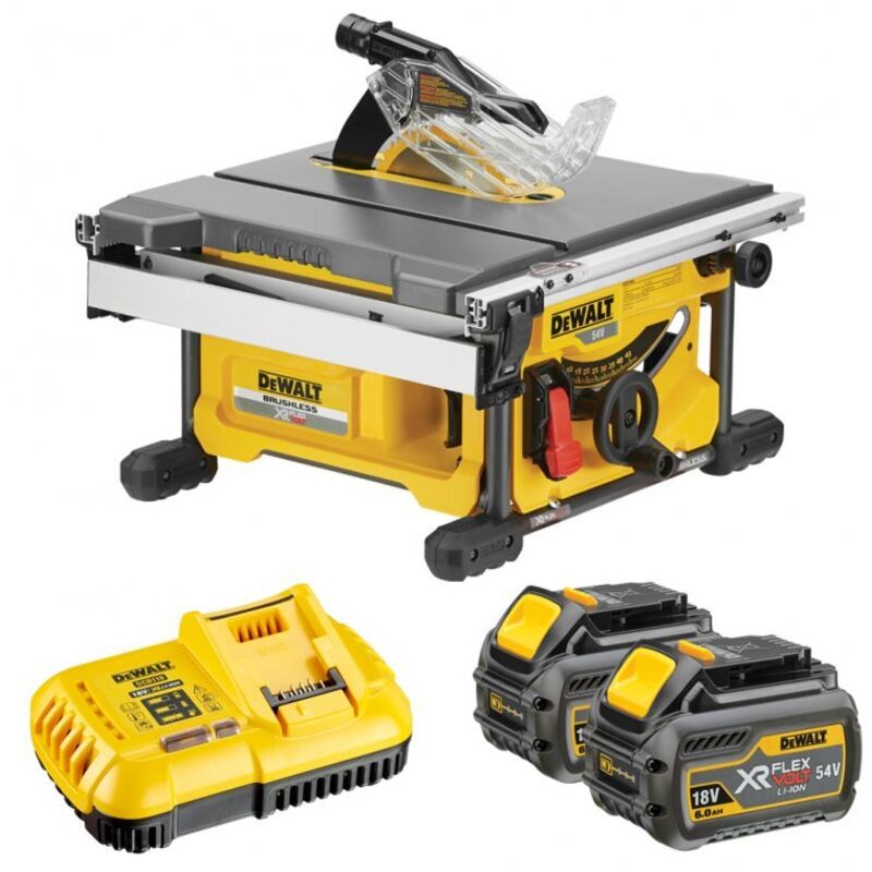 Scie à table sans fil DeWalt DCS7485T2 54V6Ah XR FLEXVOLT 210mm 2 batteries 22kg légère