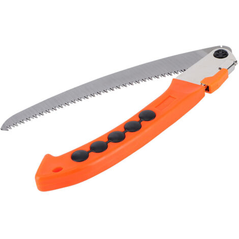 Scie à Tronçonner Pliante Professionnelle - 57.5cm Lame Manganèse Triple Denture, Manche Antidérapant - Outil de Jardinage pour Branches et Bois