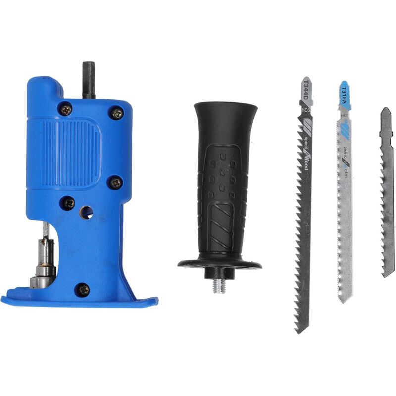 Aougo - Scie à bois, scie alternative domestique, perceuse électrique modifiée en scie sauteuse, outil Portable pour la coupe de plastique à bois