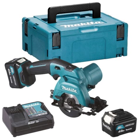 Scie circulaire 10.8V CXT Ø85 mm - MAKITA - avec 2 batteries 12V 4.0Ah - chargeur - MakPac - HS301DSMJ