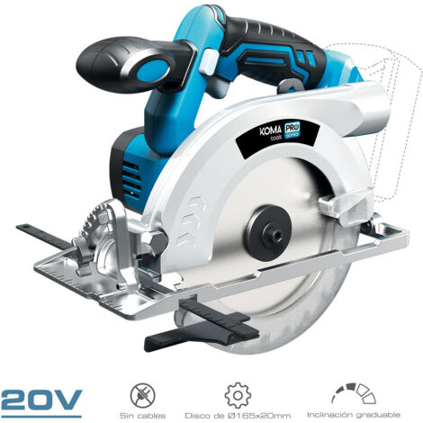 Scie circulaire, 20V (batterie et chargeur non inclus)  Batterie Koma Tools Pro Series 08764