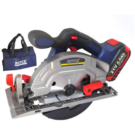 Scie Circulaire 21 V Sans Fil Disque 165 Mm Coupe 4,0 Ah 5000 Tr/min Réglable 89817