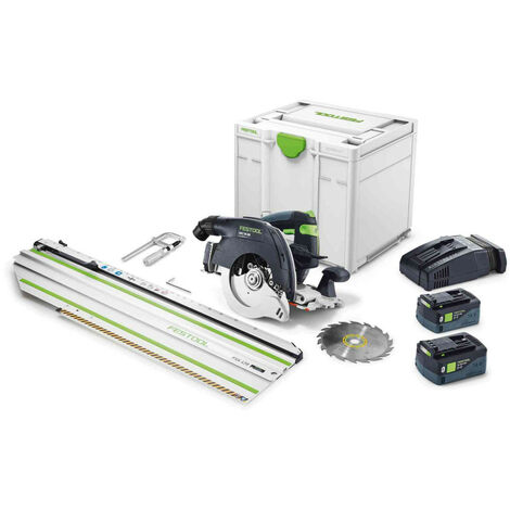 Scie circulaire à capot basculant sans fil HKC 55 5,2 EBI-Set-FSK 420 577444 - Festool