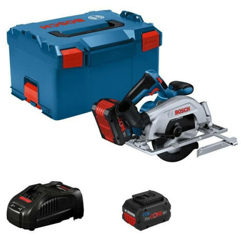 Scie circulaire Bosch Professional GKS 18V-57-2 + 2 batteries ProCORE 18V 5.5Ah + Chargeur GAL1880 CV + L-BOXX - 06016C1202
