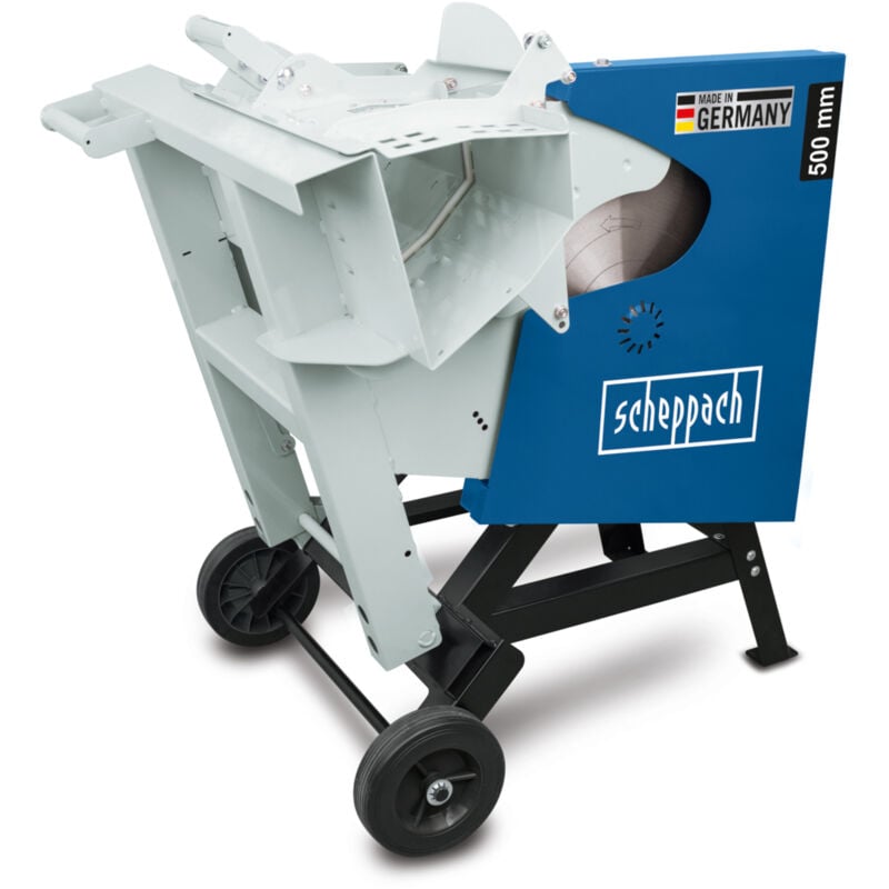 Scie à bûches HS720 - Scie à bascule pour bois de chauffage - Lame de Ø700mm - Puissance de 3000W - Raccordement 400V - Made in Germany - Coupe