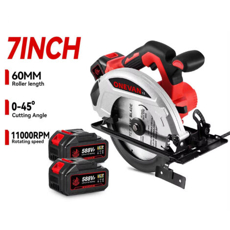 Scie circulaire électrique sans fil 4000W – 185 mm – 11000 RPM – système Makita 18V compatible – outil de coupe bois
