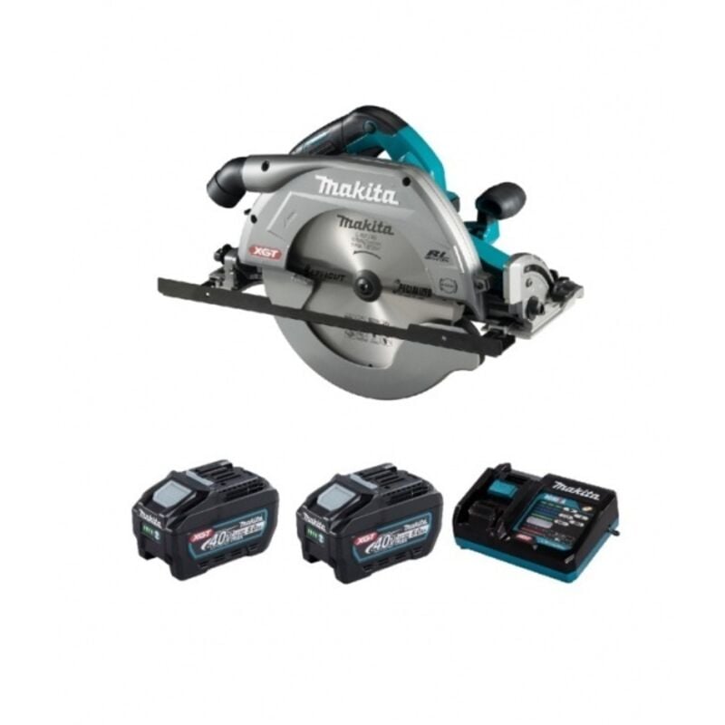 Makita HS011GT201 Scie circulaire portative sans fil 101 mm 40 V max. Ø 260 - 270 mm / 2x 5,0 Ah batterie + chargeur