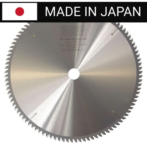 Scie circulaire pour la découpe de l'aluminium GLOBAL SAW 305 x 2,8/2,2 x 25,4 mm / 100 z CERMET JAPAN