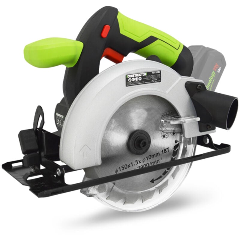 Scie circulaire sans fil max 20V sans batterie - Lame 150mm 18 dents - Constructor