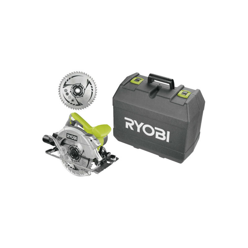 Ryobi - Scie circulaire 1600W 66mm - 1 lame 48 dents - 1 lame 24 dents - RCS1600-K2B