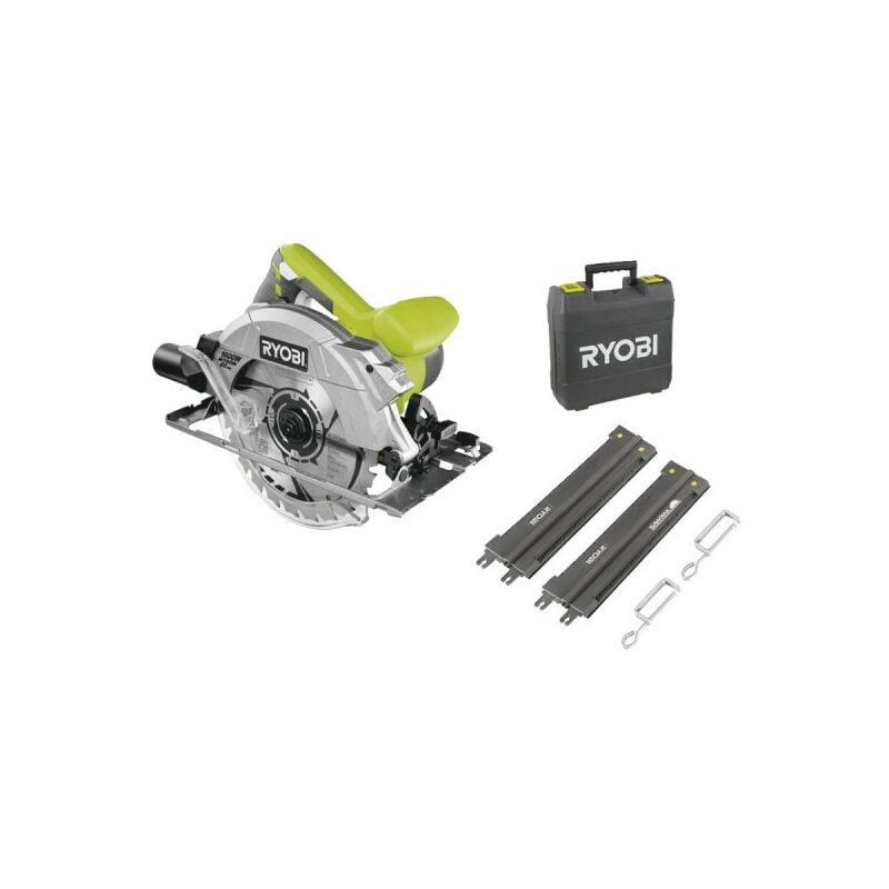 RYOBI Scie circulaire 1600W 66mm - 2 guides de coupe 84 cm - RCS1600-KSR