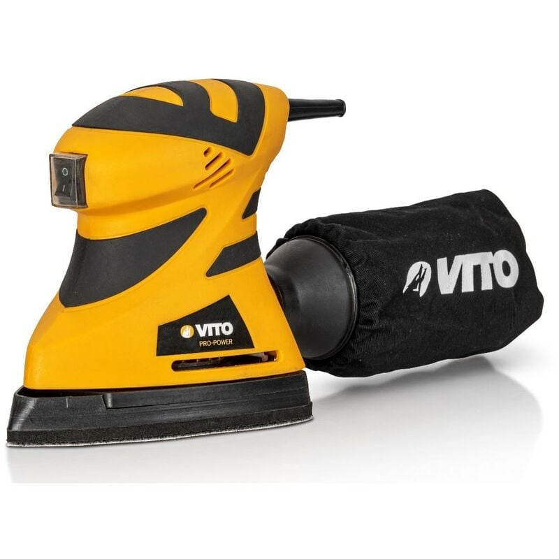 Vito Pro-power - Ponceuse 2en1 KITPro Multibases Triangle et Carrée Collecteur Poussières + Abrasifs vito
