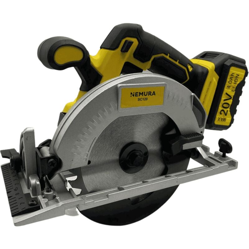 Scie Circulaire sans fil 20V brushless Nemura Batterie 4Ah + Chargeur rapide