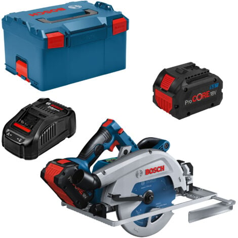 Scie circulaire sans fil BITURBO GKS 18V-68 GC Bosch avec 2x5,5Ah Procore + chargeur dans L-Boxx