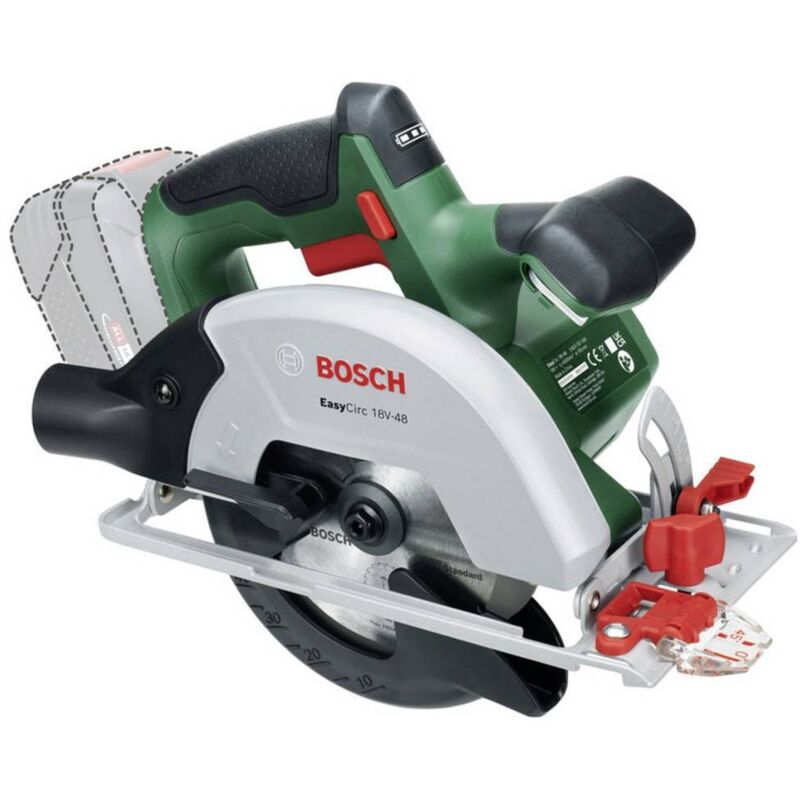 Bosch Home and Garden EasyCirc 18V-48 Scie circulaire portative sans fil Profondeur de coupe max. (90°) 90 mm 18 V