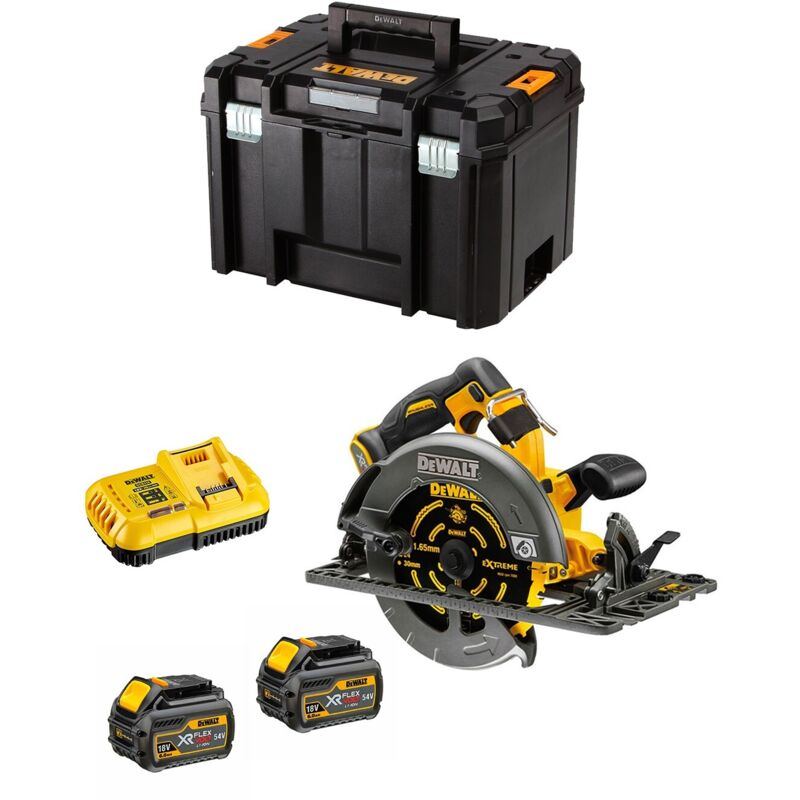 Dewalt DCS579T2-QW Scie circulaire Ø190mm 54V Brushless - 2X6.0Ah Batteries FlexVolt + chargeur en T-STAK
