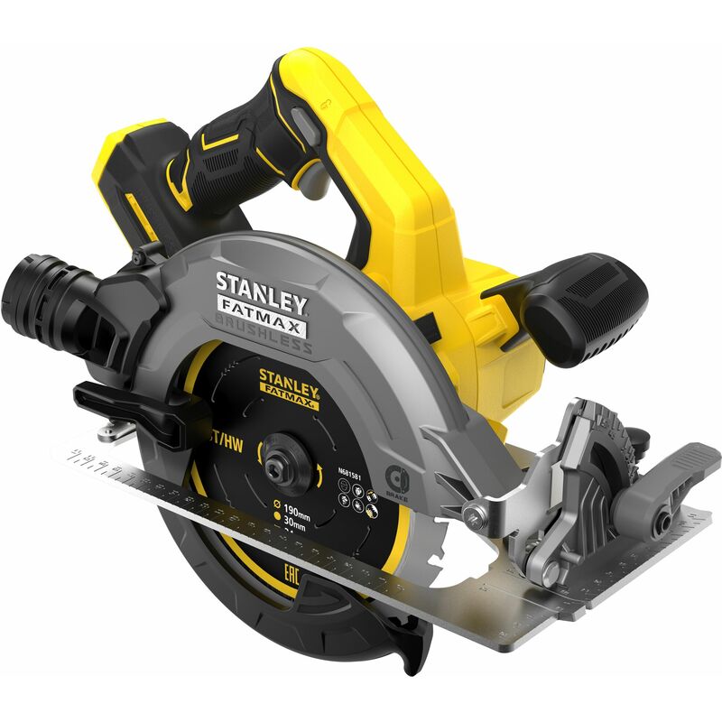 V20 Scie Circulaire 190mm Brushless - Lithium 18V - Sans Batterie STANLEY FATMAX - SFMCS550B-XJ