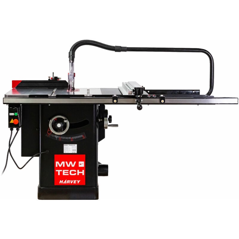 Mw-tech - Scie circulaire sur table d'atelier diam. 250 mm 1,65kw 230V butée 91cm TZ2M36