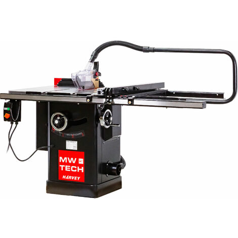 Scie circulaire sur table d'atelier diam. 250mm 2,25kw 230V butée 91cm MW-Tech TZ3M36