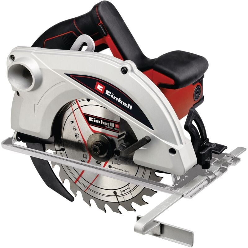 Scie circulaire Ø190mm tc-cs 1410 (1410 w, Ø190 x Ø30 mm, max. 67 mm, couteau diviseur, blocage de la broche) - Einhell