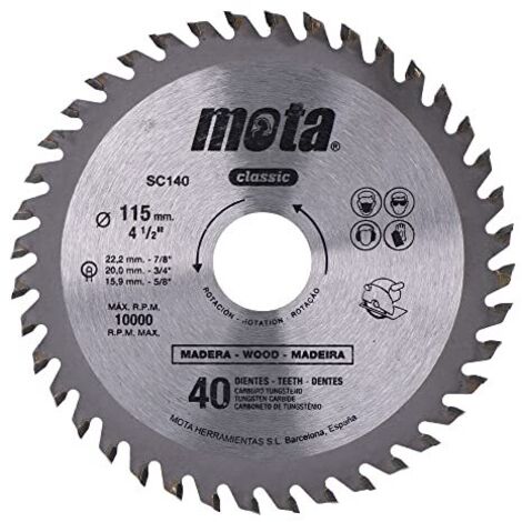 Scie circulaire Widia ø115mm 40 dents clp18 sc140 MOTA
