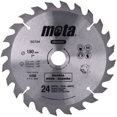 Scie circulaire Widia ø180mm 24 dents clp18 sc724 MOTA