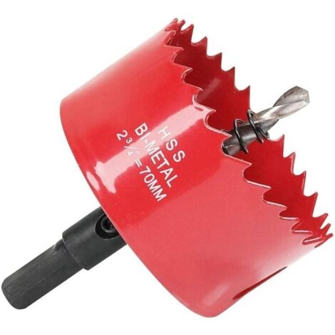 Scie Cloche 70 mm en Acier Rapide HSS M42 Tige Hexagonale pour Bois et Mtal
