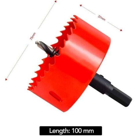Scie Cloche 75mm Placo Universelle M42 HSS Bi-Métal HSS Fraise Cloche Bimétal pour Le Métal Mince, Les Panneaux de PVC, Gypse, Bois