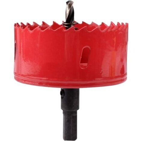Scie cloche à bois bimétallique Ø90 mm, foret central pour scie cloche pour percer le plastique, le bois, les métaux tendres
