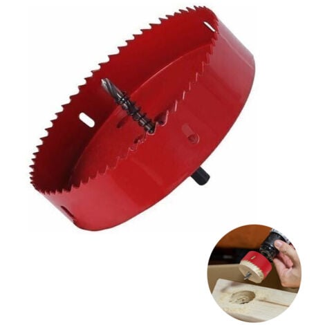 Scie Cloche Bi-Métal Ø 150 mm , acier rapide HSS M42, avec tige hexagonale et foret pour aluminium, fer et bois