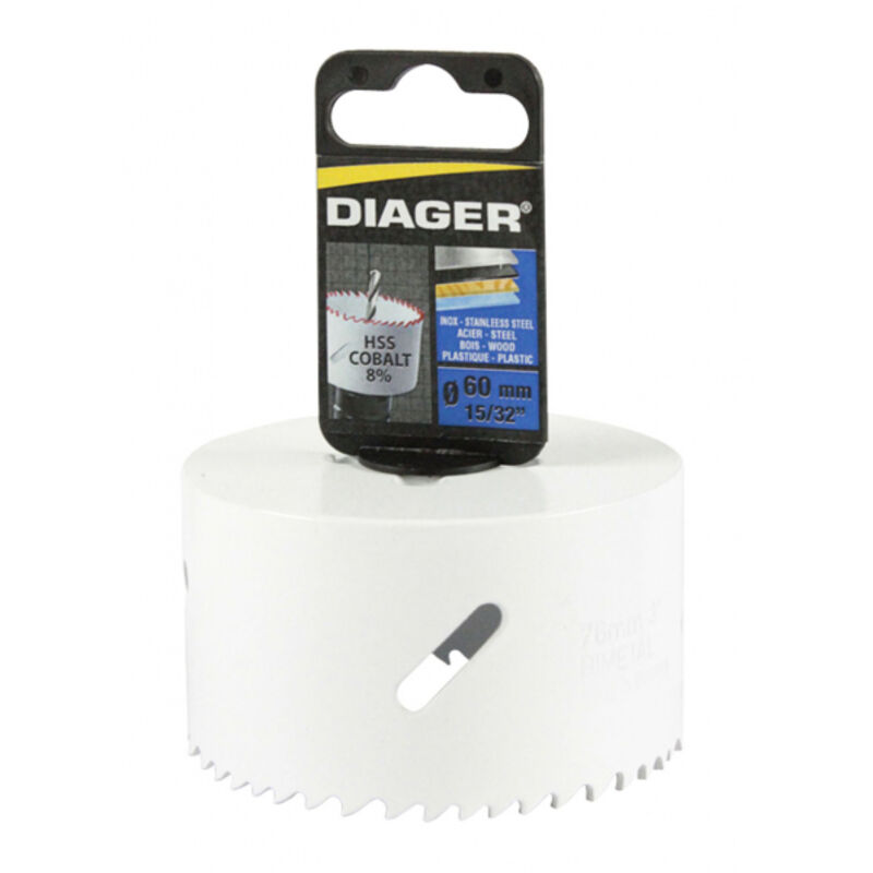 Diager - Scie cloche hss Bi-métal 8% cobalt - 650 ø 65 Long. Utile 38 Long. Totale 43.5