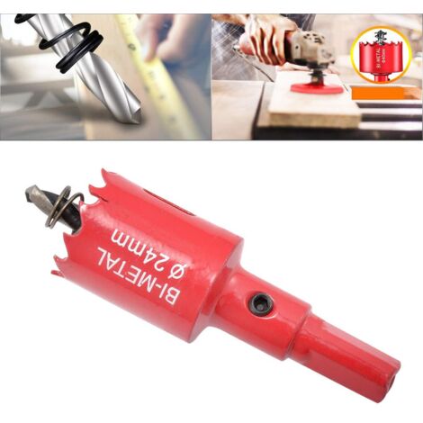Scie Cloche Bi-Metal - Trou de 24 mm (M42 HSS), resistente para madera de aluminio y plástico