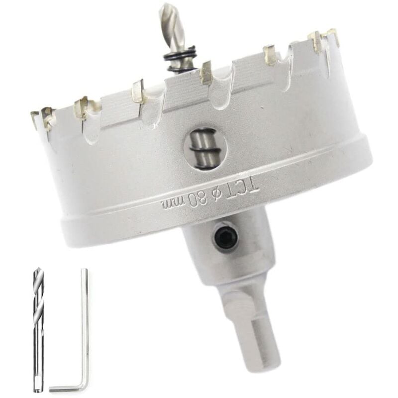 Scie cloche bimétallique en carbure 3-1/8'(80mm) robuste LAIWEI de qualité industrielle coupe trou en acier inoxydable