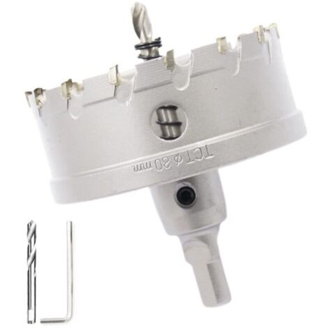 Scie cloche bimétallique en carbure 3-1/8"(80mm) robuste LAIWEI de qualité industrielle coupe trou en acier inoxydable
