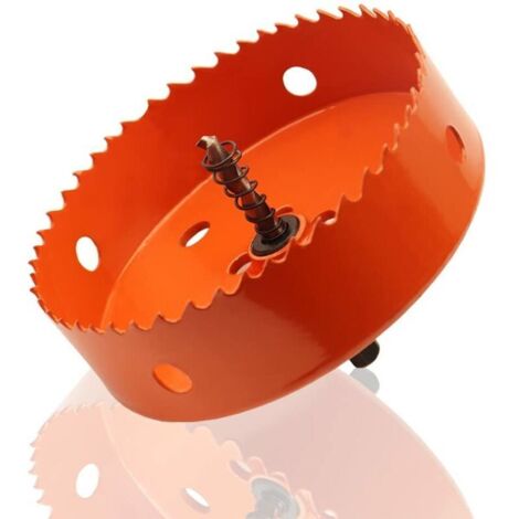 Scie cloche bimétallique HSS 100MM en acier rapide pour le métal, l'aluminium, l'acier inoxydable, le bois, le PVC, le plastique m Lame hélicoïdale pour le bois, le fer et l'acier