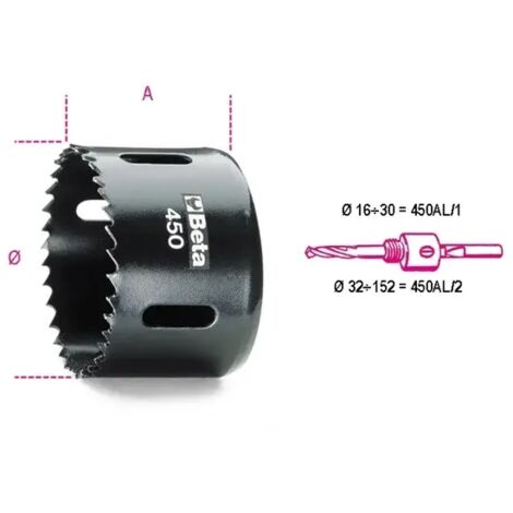 Scie cloche bimétallique hss-co 8% beta 450 - 86