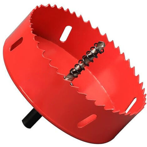 Scie-cloche bimétallique M42 avec damètre de coupe : 110 mm, pour couper le bois, le plastique, les cloisons sèches, les plaques de plâtre et les tôles métalliques souples