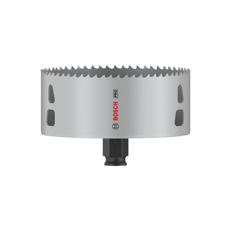 Bosch - 1x Crown Saw pro Multi Material Power Change Plus (pour bois tendre, plaques de plâtre, ø 114 mm, accessoires professionnels pour le perçage)